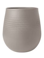 Villeroy&Boch Manufacture Collier vaasi 21x21x23 cm 5,54 L taupe carre