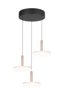 Trio Lighting riippuvalaisin Celeste LED 3-os kahvinruskea