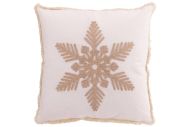Koristetyyny Snoflake 45x45 cm valkoinen/beige