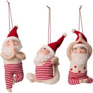 IB Laursen kuusenkoriste Santa's helper in yoga pose laj.