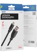 Wave lataava datakaapeli USB Type-C 2 m musta