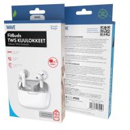 Wave nappikuulokkeet FitBuds TWS Bluetooth valkoinen
