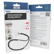 Wave puhelimen kaulanauha musta