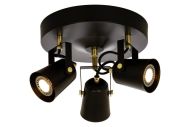 Scan Lamps Metz kattospotti pyöreä musta/ matttamessinki